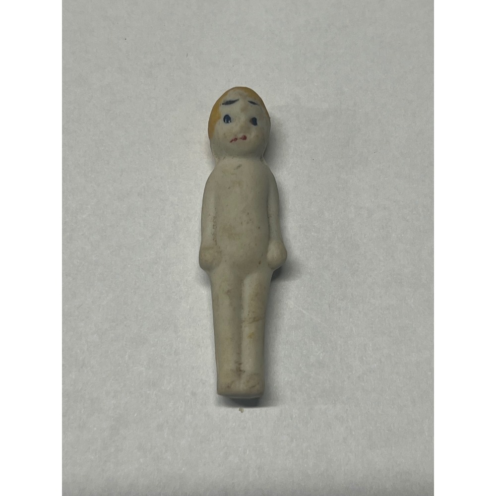 Antique Bisque Porcelain Frozen Charlotte Miniature Penny Doll‎ 1.75 Inch German